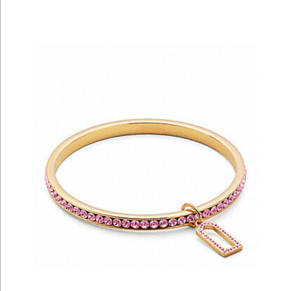 Coach Pink Swarovski Crystal Bangle Bracelet